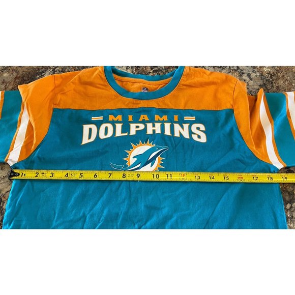 Vintage Miami Dolphins XL Football Tee Cotton Fan Crew Neck Jersey Style Game - Picture 6 of 9
